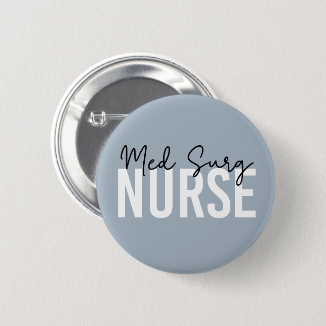 Med Surg Nurse | Medizinisch-chirurgische Krankenv Button (Vorne & Hinten)