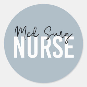 Med Surg Nurse   Medizinisch-chirurgische Krankenv Runder Aufkleber