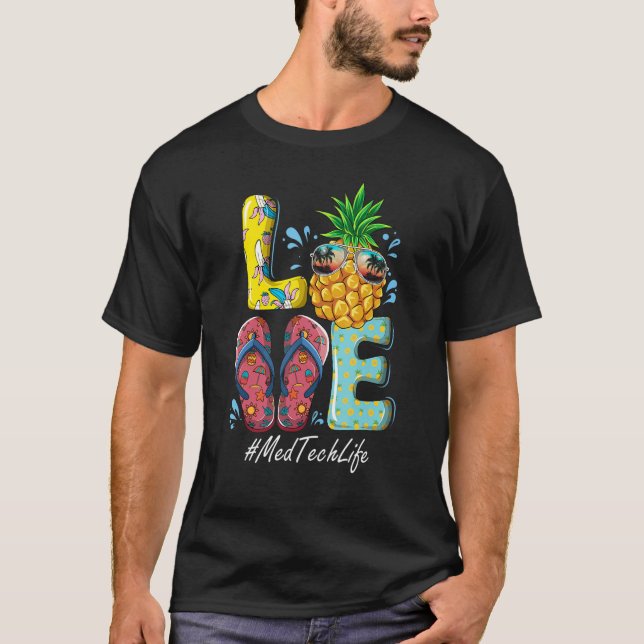 Med Tech Hello Summer Happy Last Day School T-Shirt (Vorderseite)