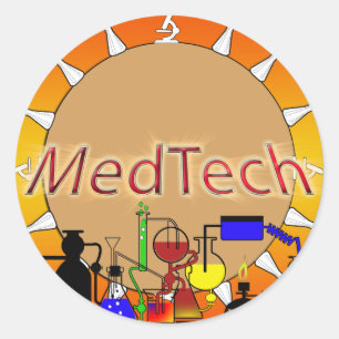 Med Tech-STERNEXPLOSION-LOGO Runder Aufkleber
