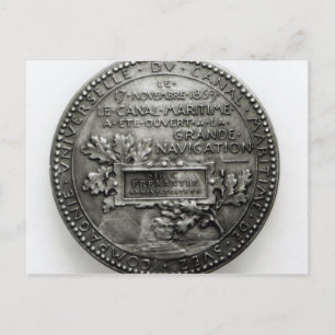 Medaille anlässlich der Eröffnung des Suez Postkarte