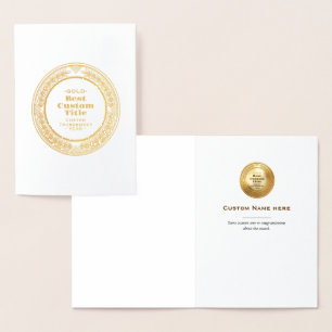 Medaille Benutzerdefiniert 3D Realistisch Editierb Folienkarte