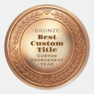 Medaille Benutzerdefiniert 3D Realistisch Editierb Runder Aufkleber