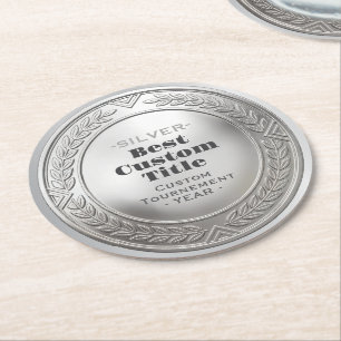Medaille Benutzerdefiniert 3D Realistisch Editierb Runder Pappuntersetzer