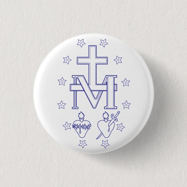 Medaille der Gottesmutter Button (Vorderseite)