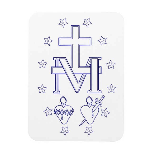 Medaille der Gottesmutter Magnet (Vertikal)