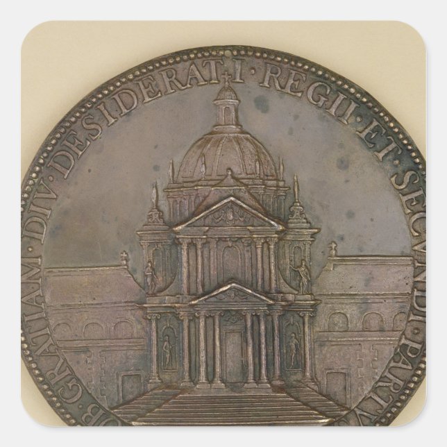 Medaille der Stiftung Val-de-Grace Quadratischer Aufkleber (Vorderseite)