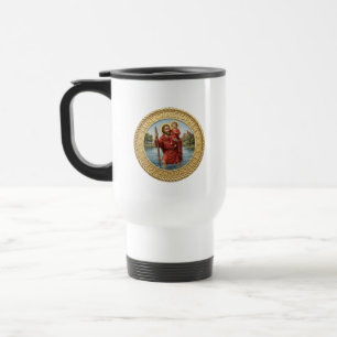Medaille des hl. Christophorus Katholischer Schutz Reisebecher