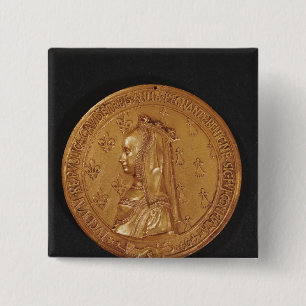 Medaille, die Anne von Bretagne darstellt Button