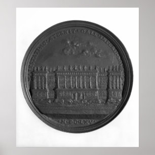Medaille mit Berninis Design für den Louvre Poster