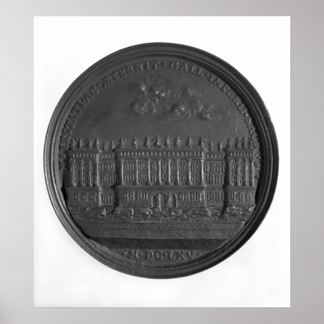 Medaille mit Berninis Design für den Louvre Poster (Vorne)