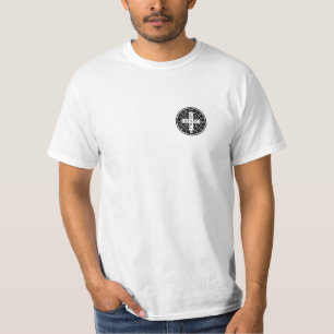 Medaille St. Benedict, nur weißes Shirt