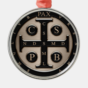 Medaille St. Benedict Ornament Aus Metall