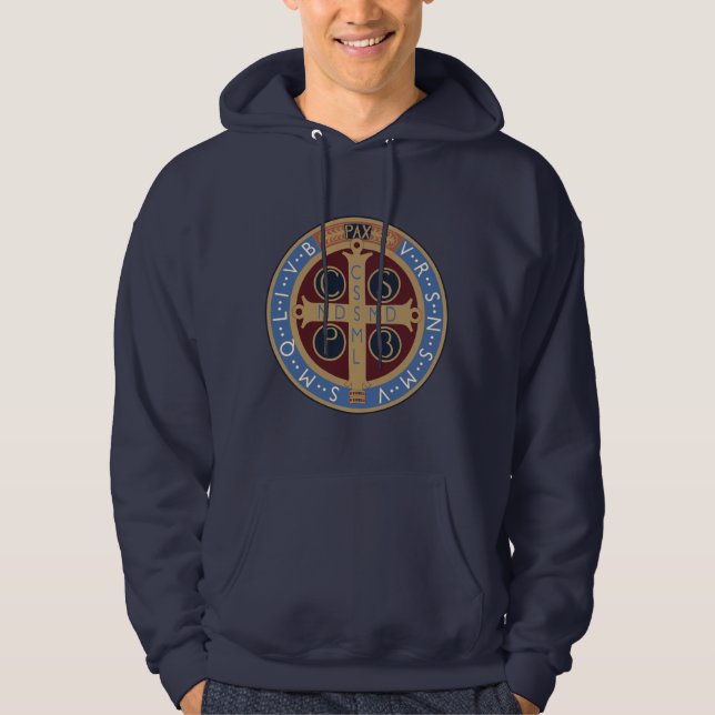 Medaille von Saint-Benedikt Hoodie (Vorderseite)