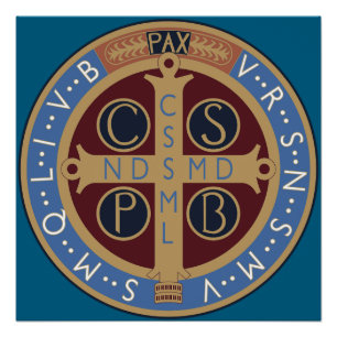 Medaille von Saint-Benedikt Poster