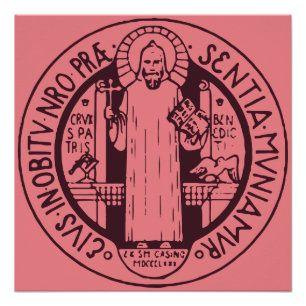 Medaille von Saint-Benedikt Poster