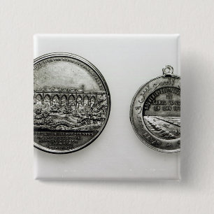 Medaille, welche die Öffnung des Suez gedenkt Button