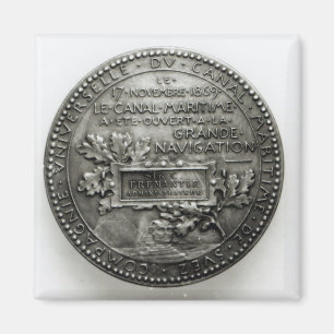 Medaille, welche die Öffnung des Suez gedenkt Magnet