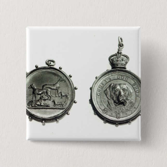 Medaillen Crufts von der Hundeshow, c.1910 Button (Vorderseite)