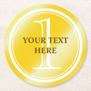 Medaillen-Getränk-Untersetzer der Gewohnheit 1. Runder Pappuntersetzer