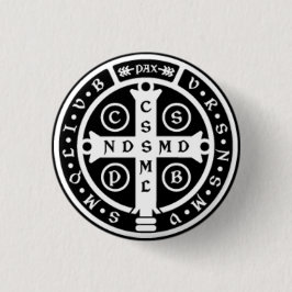 Medaillen-Kreuz St. Benedict Button