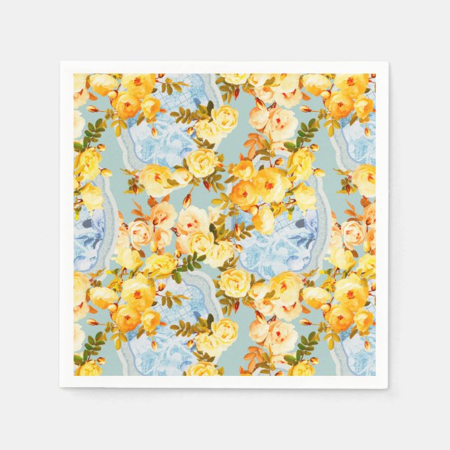 Medaillen und Rose Serviette (Vorderseite)