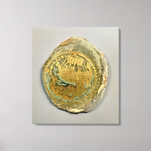 Medaillon, das Jonas und den Wal, römisch, 4t Leinwanddruck