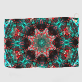 Medaillon digitaler Bilder, die sich selbst übertr Golfhandtuch