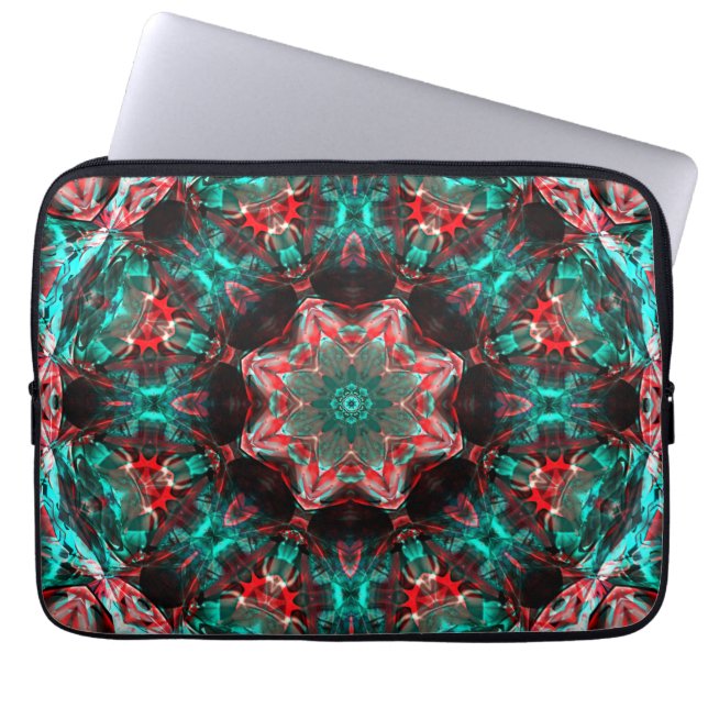 Medaillon digitaler Bilder, die sich selbst übertr Laptopschutzhülle (Vorderseite)