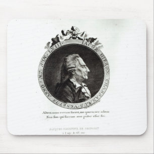Medaillon-Porträt von Giacomo Casanova, Alter 63 Mousepad