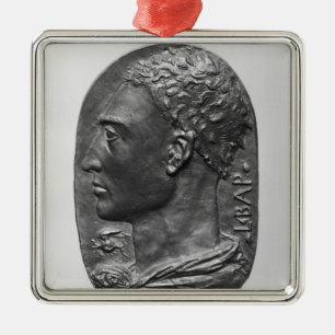 Medaillon-Selbstporträt Ornament Aus Metall