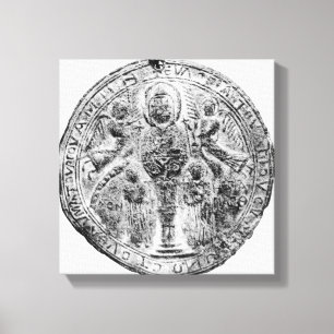 Medaillon verziert in der Cloisonnetechnik Leinwanddruck