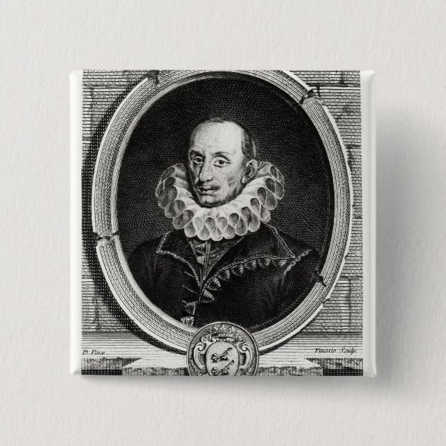 Medaillonporträt von Pierre de Bourdeille Button (Vorderseite)