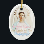 Medalla cerámica Medjugorje Keramik Ornament<br><div class="desc">Zehn Más cerca tuya,  en cerámica,  la imagen de la Reina de la Paz,  de Medjugorje</div>