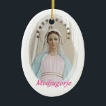 Medalla cerámica Medjugorje Keramik Ornament<br><div class="desc">Zehn Más cerca tuya,  en cerámica,  la imagen de la Reina de la Paz,  de Medjugorje</div>