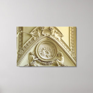 Medallion, die die Taufe des Konstantin darstellt Leinwanddruck