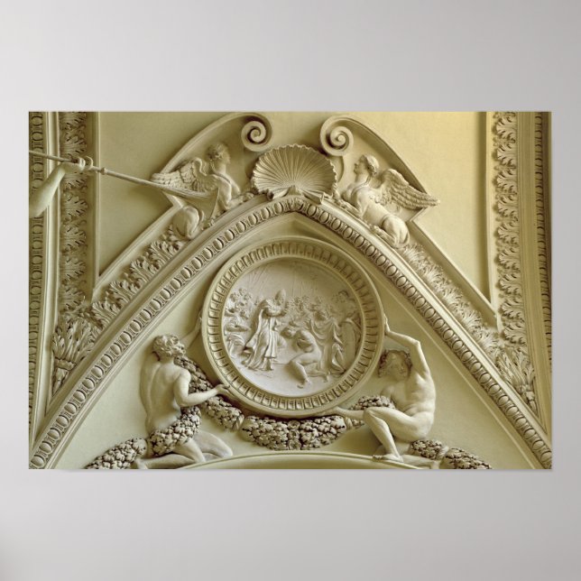 Medallion, die die Taufe des Konstantin darstellt Poster (Vorne)