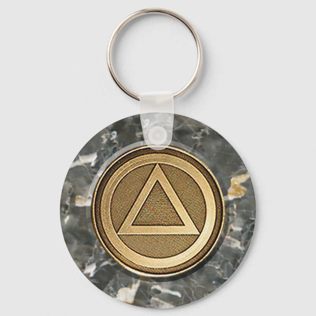 Medallion Erholung Sobriety Schlüsselanhänger (Vorderseite)