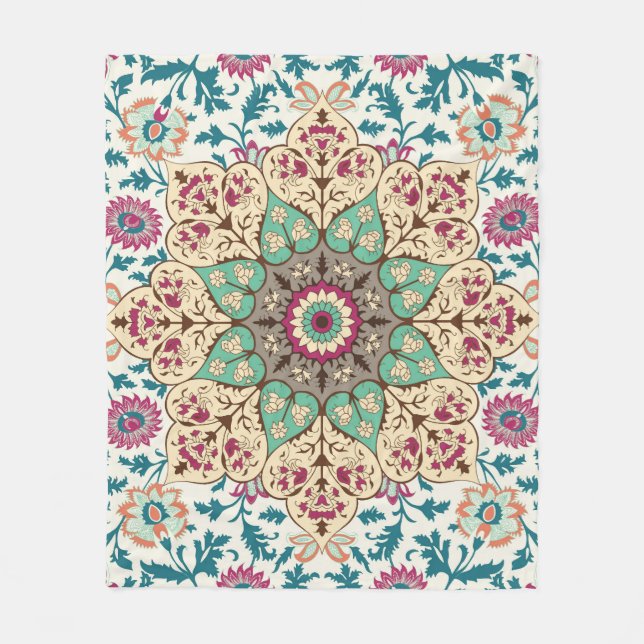 Medallion Melange: Multicolor Türkischer Stil Fleecedecke (Vorderseite)