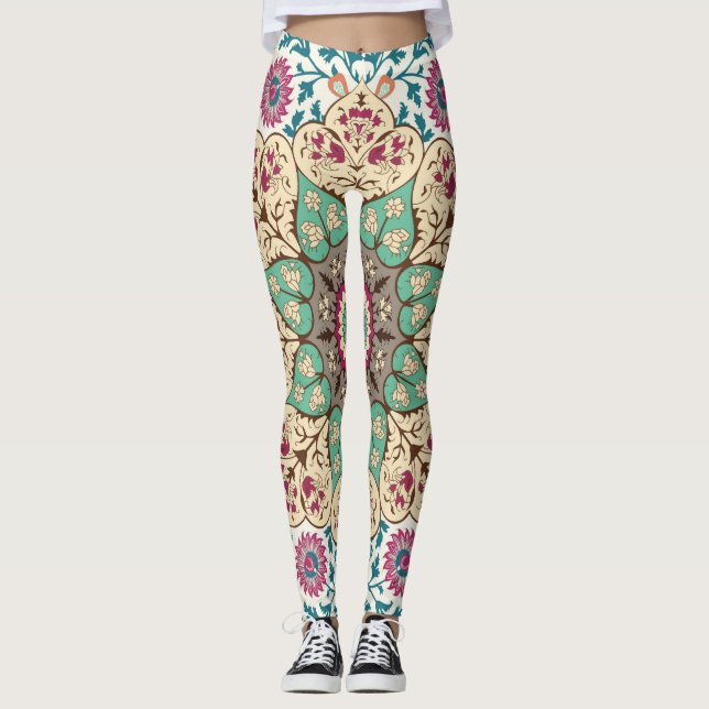 Medallion Melange: Multicolor Türkischer Stil Leggings (Vorderseite)