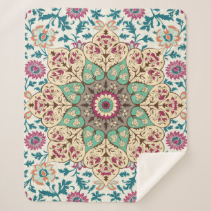 Medallion Melange: Multicolor Türkischer Stil Sherpadecke