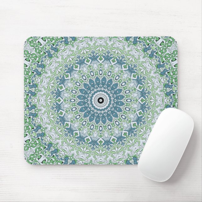 Medallion-Muster für blaue und grüne Küste Mousepad (Mit Mouse)