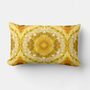 Medallion Muster in Mustard Yellow Batik Muster Lendenkissen
