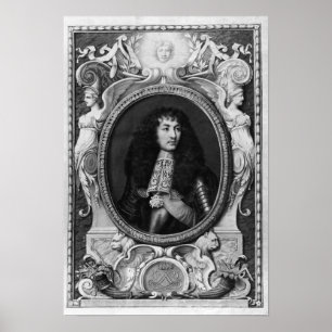 Medallion Portrait von Louis XIV Poster