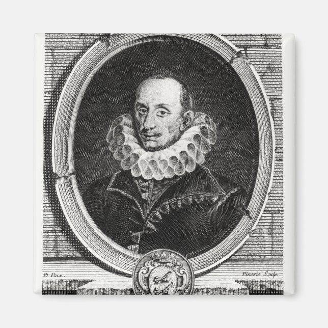 Medallion Porträt von Pierre de Bourdeille Magnet (Vorne)