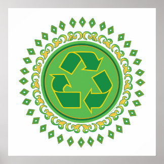 Medallion Recycle Sign Poster