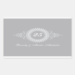 Medallion Silver Anniversary Sticker