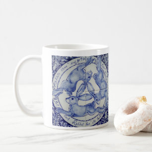 Medallion-Symbol für Blau und Weiß Kaffeetasse