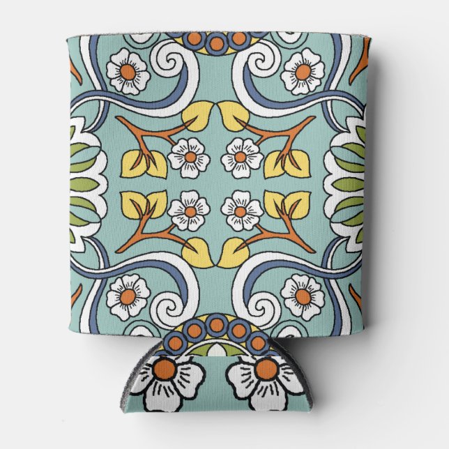 Medallion Türkisches Vintages Muster Dosenkühler (Vorderseite)