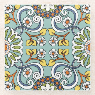 Medallion Türkisches Vintages Muster Glasuntersetzer